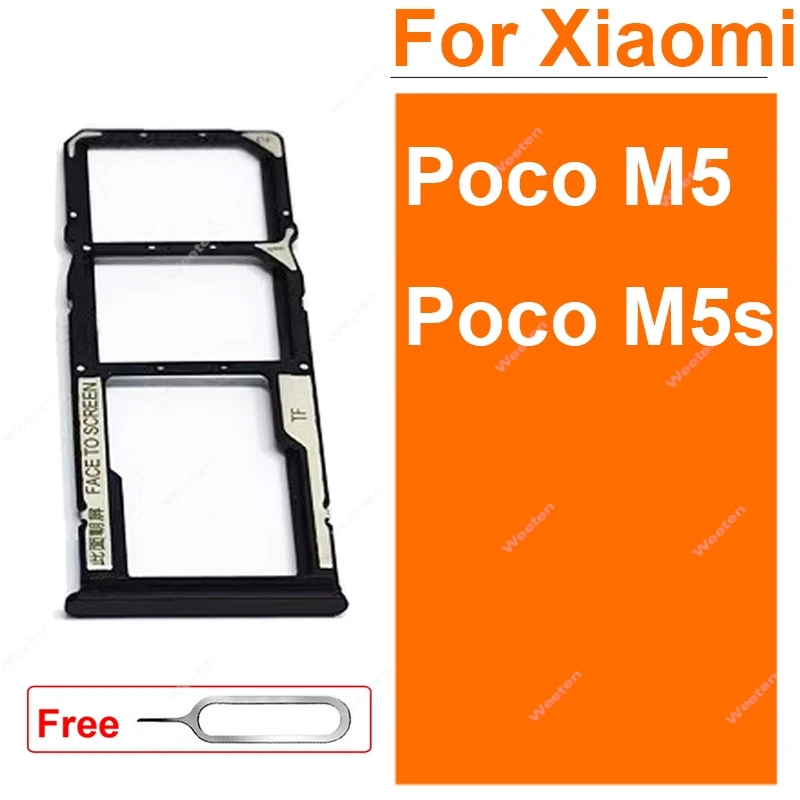 

Sim Card Tray Adapter For Xiaomi Mi POCO M5 M5S SIM Card Tray Slot Holder Socket Replacement Part