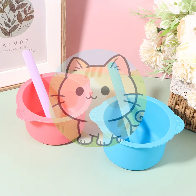 

~Wax Warmer Heat-resisting Replacement Silicone Bowls Hair Removal Wax With Stirring Stick Non-Stick Pan Hair Removal Beauty