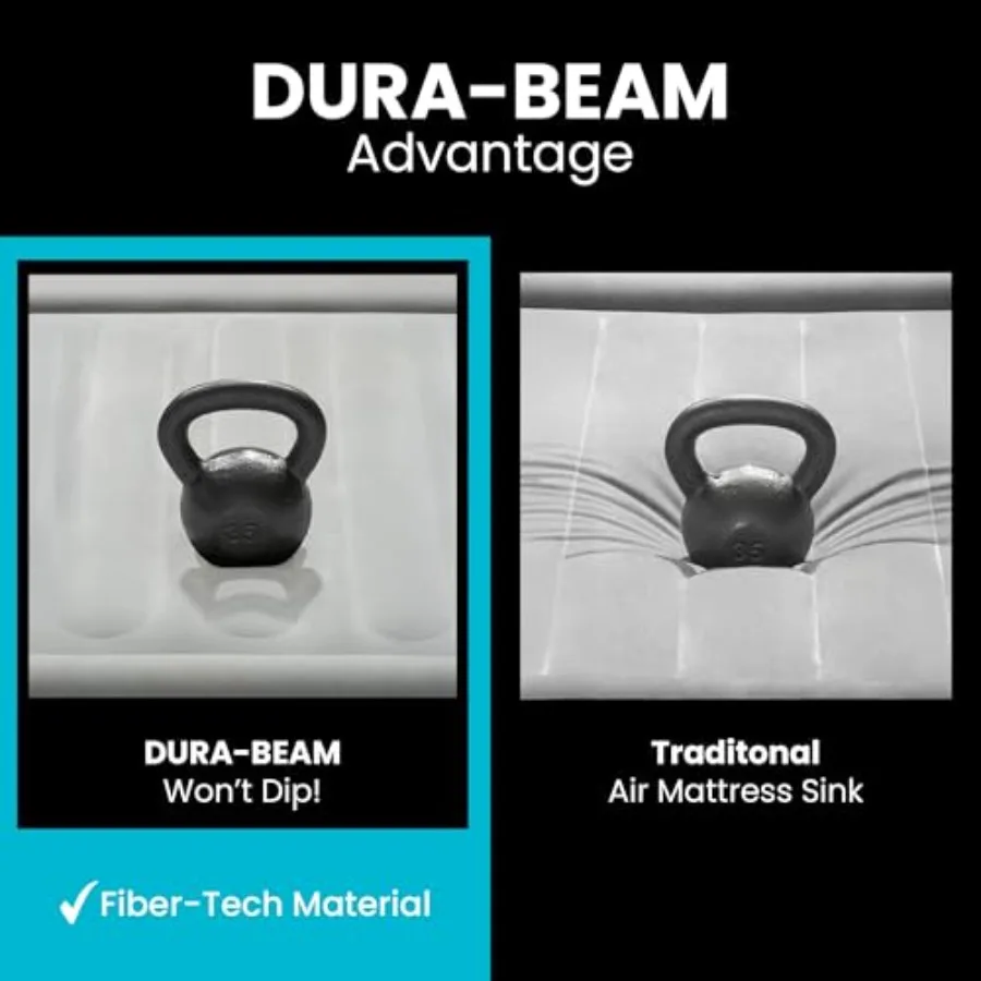 Dura-Beam Plus Deluxe Pillow for outdoor use: Fiber-Tech material, gray color, built-in electric pump and 600lb weight capacity - view 6