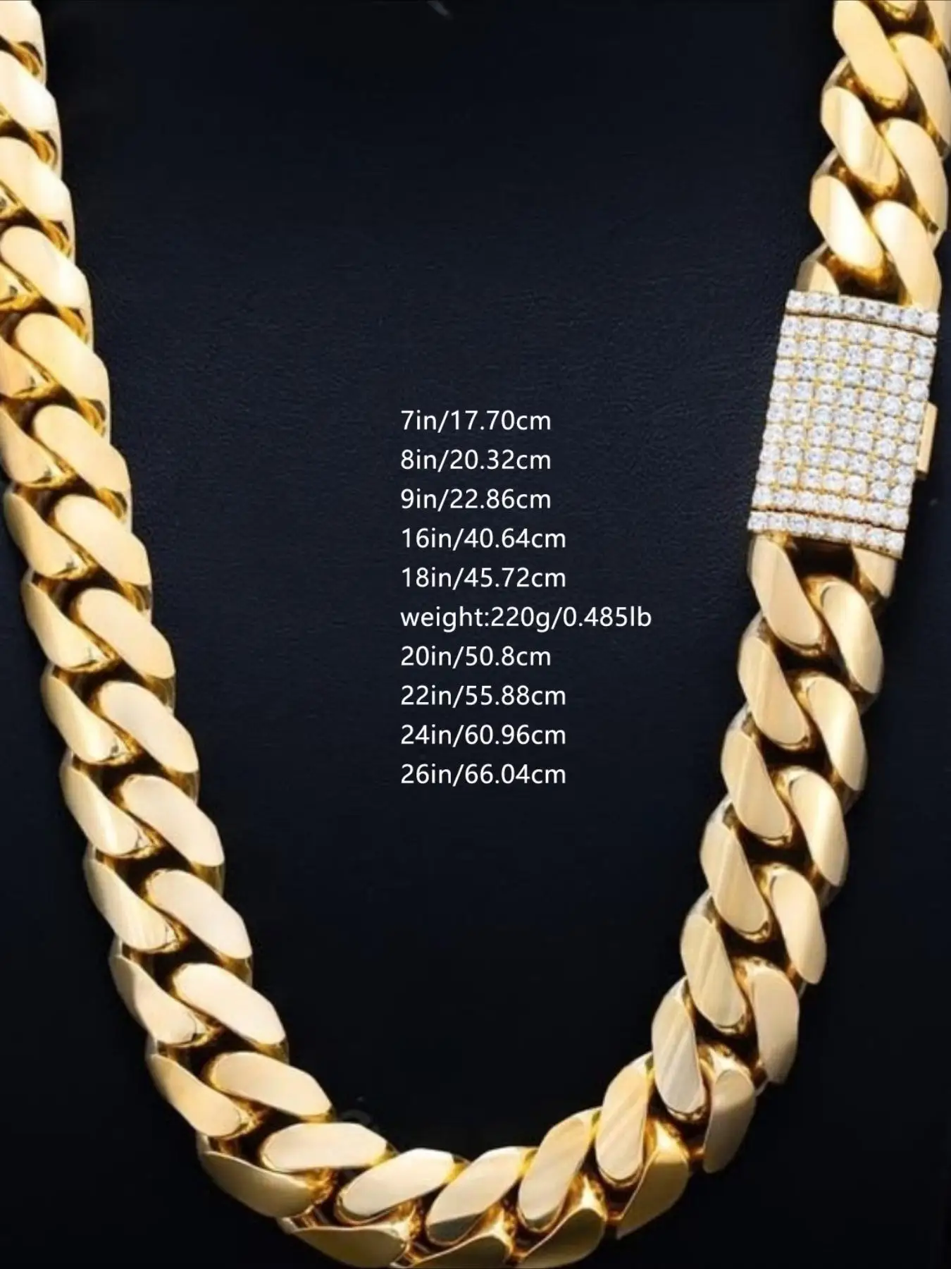 20mm Three-dimensional Chain Body Is Full of Dynamic Shape,the Process Has High Texture,the Solid Filling Materials Are Solid,