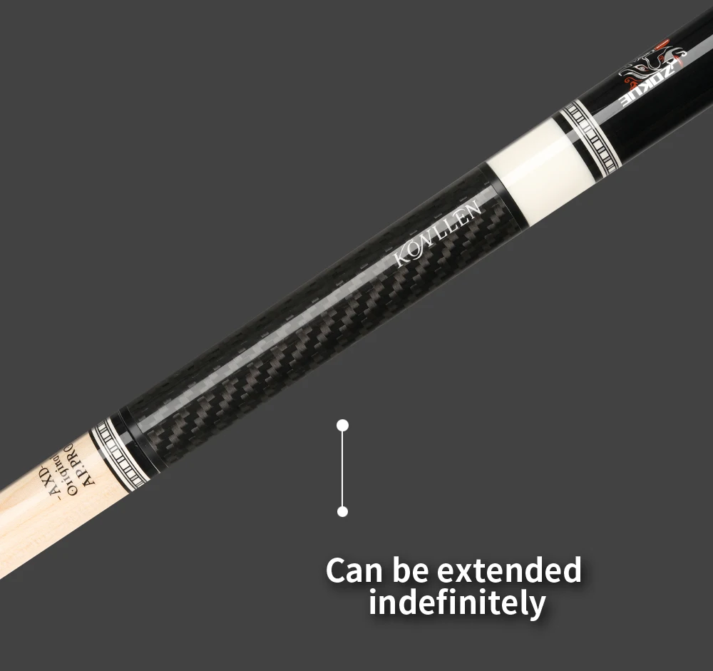 Silikon-Mittel verlängerung Carbon Pool Extender, Billard verlängerung werkzeug, Billard halter, profession elles Zubehör aus Aluminium legierung – Detail 5