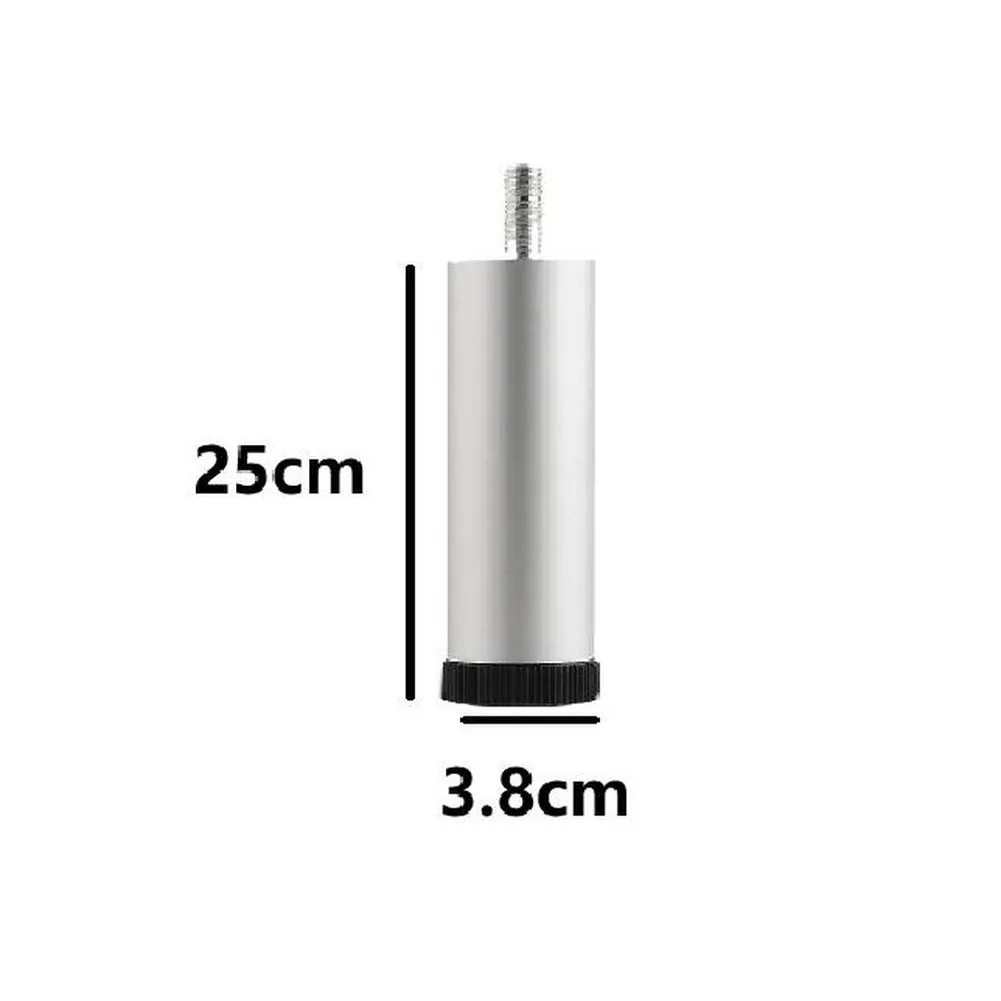 4Pcs Adjustable Aluminum Alloy Sofa Legs M6 M8 Thread Support Feet With Noise Reducing Rubber Pads For Cabinet Table