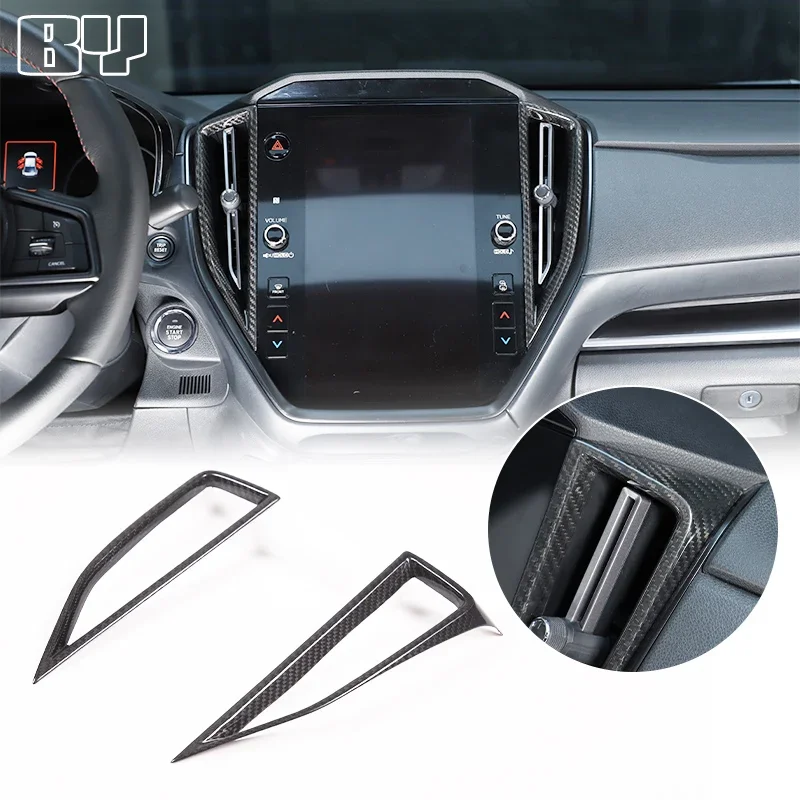 

For Subaru WRX 2022-2024 Car Center Control Air Conditioning Vent Frame Cover Sticker Real Carbon Fiber Car Accessories