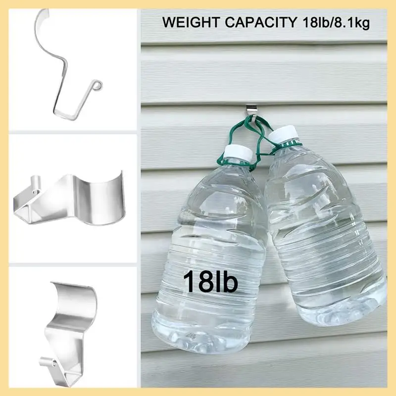 

30 Pack Vinyl Siding Hook Hanger, No-Hole Needed Heavy Duty Vinyl Siding Clips For No Damage Hanging Things On Siding Durable