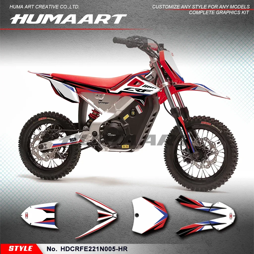 تصميم غلاف رسومات السباق من HUMAART لهوندا CRF-E2 / CRF E2 2021 2022 2023 2024 2025، طقم إعادة البناء، HDCRFE221N005-HR #1