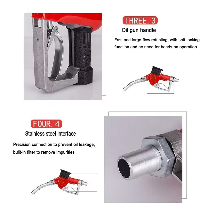 Imagem -05 - Digital Flow Meter Fuel Gun Alumínio Refuel Injection Ferramentas Diesel Querosene Gasolina Bico Óleo de Preenchimento Bico K28 Novo