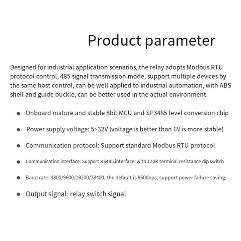 BNVN-RS485 Modbus Relay PRO 4CH Relay Module RS485 Interface Relay Modbus RTU Protocol Control Optocoupler Isolation