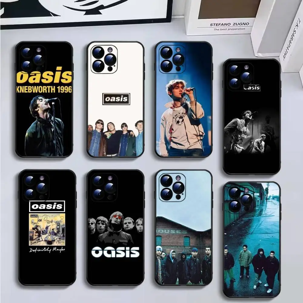 

Band O-Oasis Phone Case For iPhone16,15,14,13,12,11 Plus,Pro Max,XS,X,XR,SE,Mini,8,7,Soft Black Cover