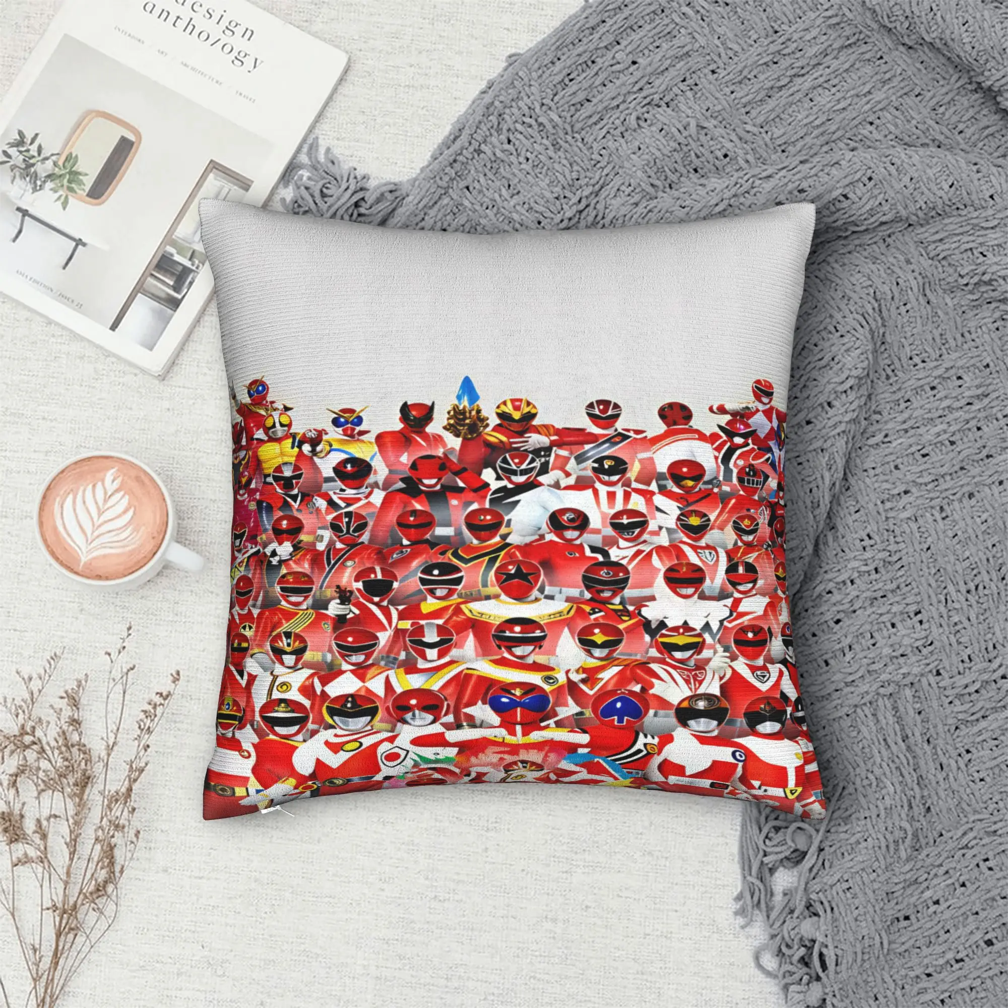 Super Sentai Pillow Cover  Soft Cushion Cover Funny Pillow Case For Living Room Bed Chair