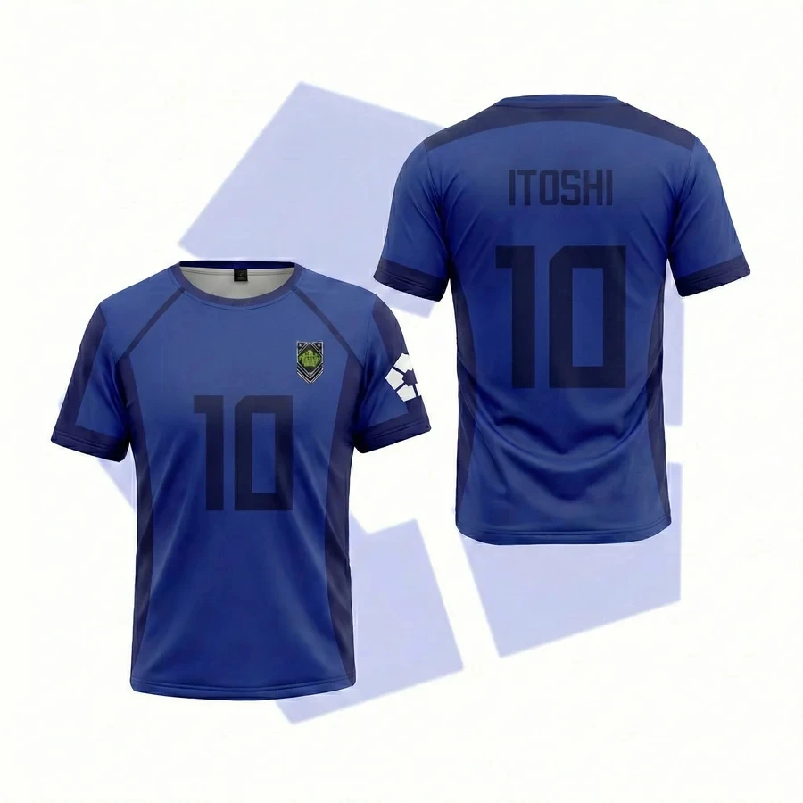 Blue Lock Isagi Yoichi Hyoma Chigiri Meguru Bachira Anime-Trikot für Kinder und Erwachsene, Fußball-Cosplay, lässiges, bequemes Sommer-Oberteil – Detail 5