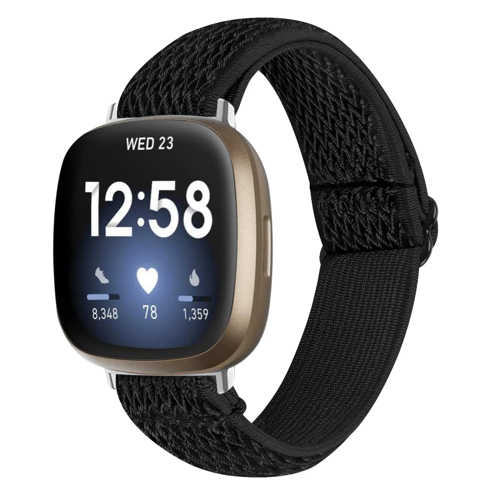 Elastic Woven Loop Strap for Fitbit versa 3 4 Smart Watch braided Adjustable Nylon Watchband Bracelet for Fitbit Sense sense 2