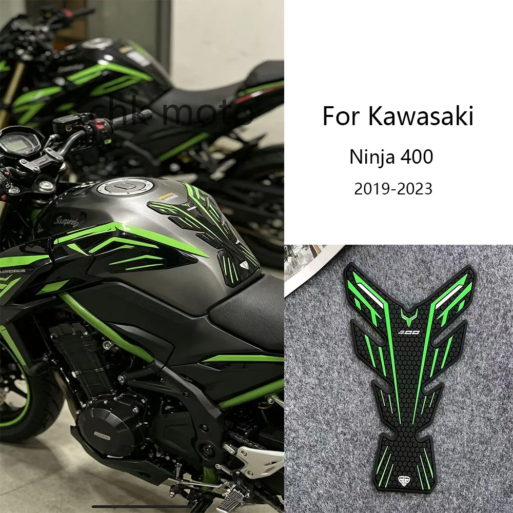 

Suitable for Kawasaki Ninja 400 motorcycle with tank modification, anti-slip stickers. Original design for 19-23 model years.