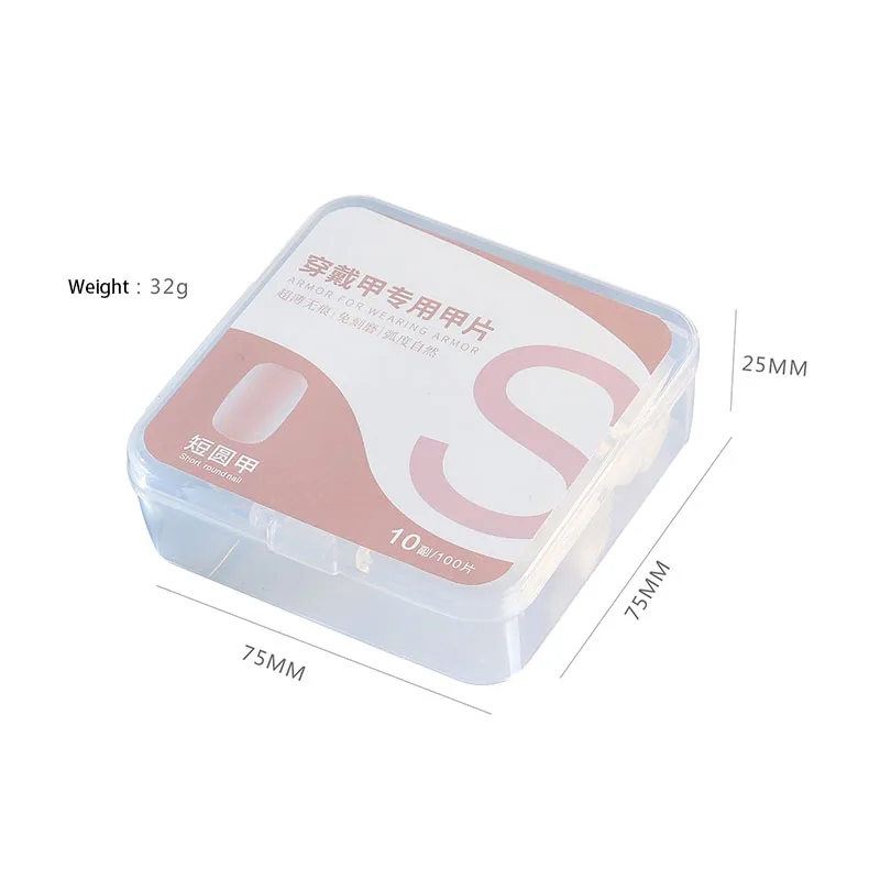 1Box/100pcs Matte Fake Nails NO Polishing Press on False Nails Medium Short Design High Matt Soft Gel Nail Tips for Extension