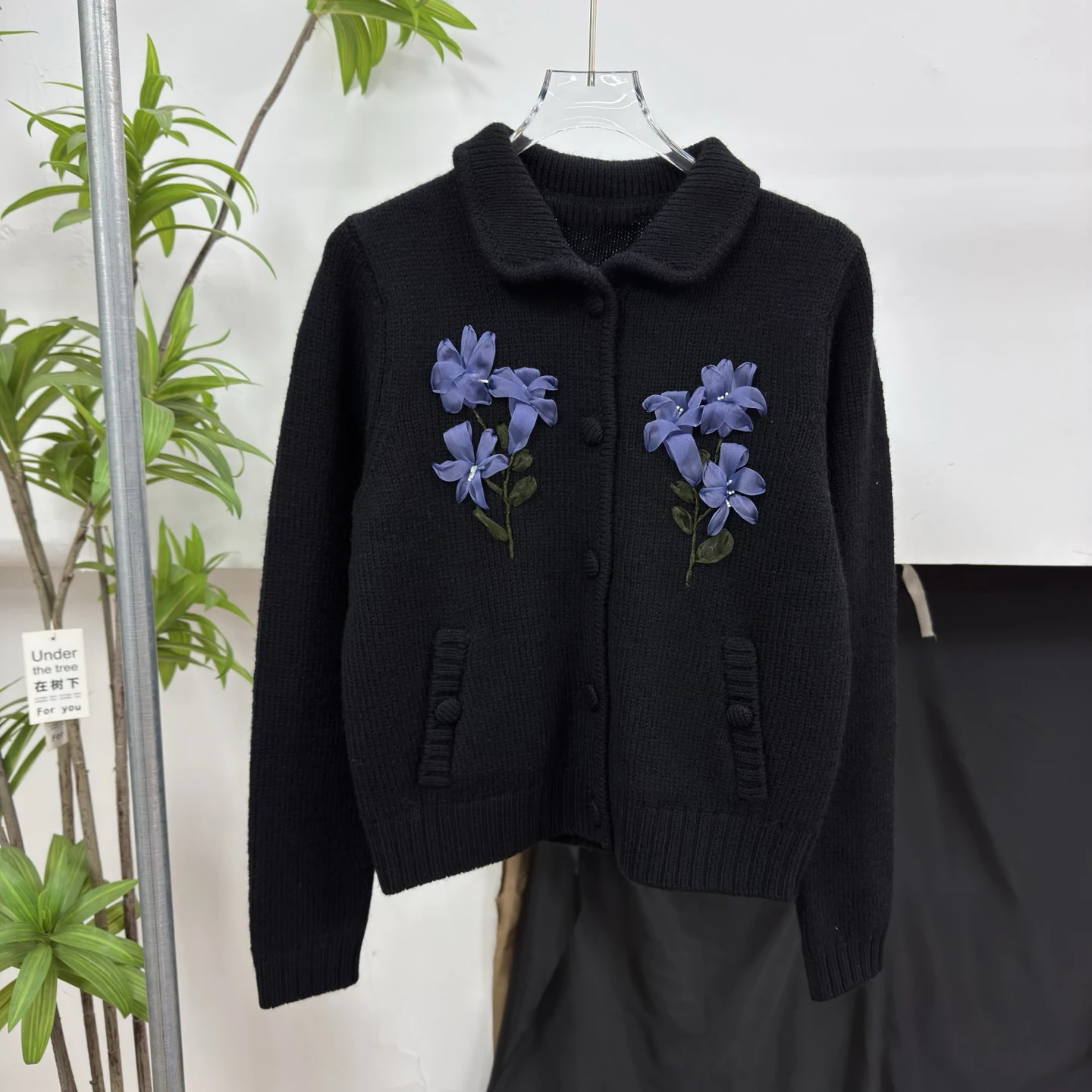 

Ретро-кардиган с вышивкой и цветочным узором, элегантный и универсальный женский вязаный кардиган с длинными рукавами, новинка весны 2026 года