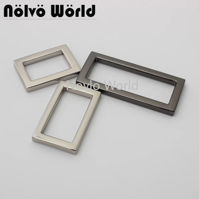 20-100pcs 6 colors 12-19-26-32-38mm new arrive regularity square buckle bag strap connector purse hardware