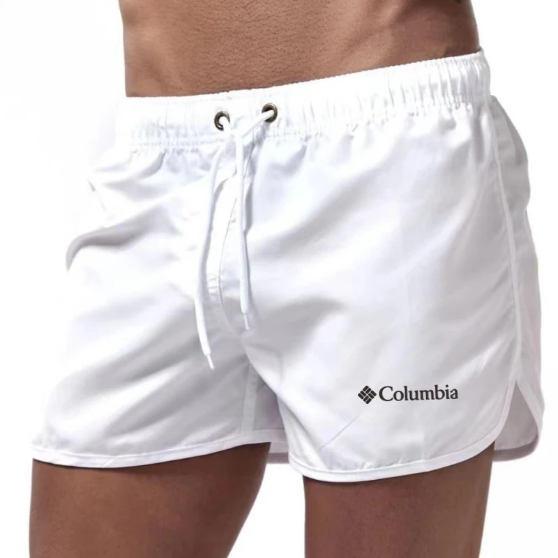 Summer Men'S Swim Shorts Trunks Quick Dry Board Bathing Suit Breathable Drawstring With Pockets For Surfing Beach