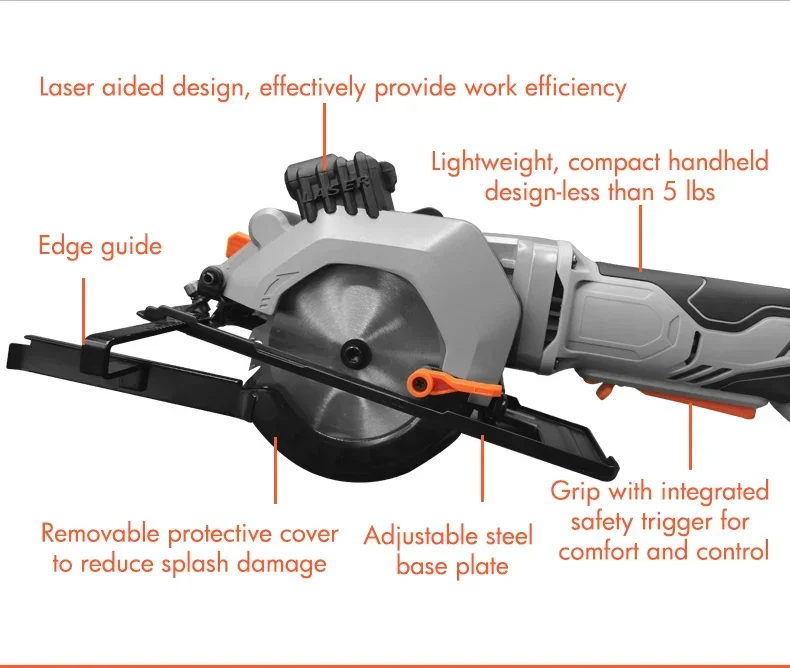 20v cordless wood metal concrete hand-held portable mini electrical circular saw with laser kit