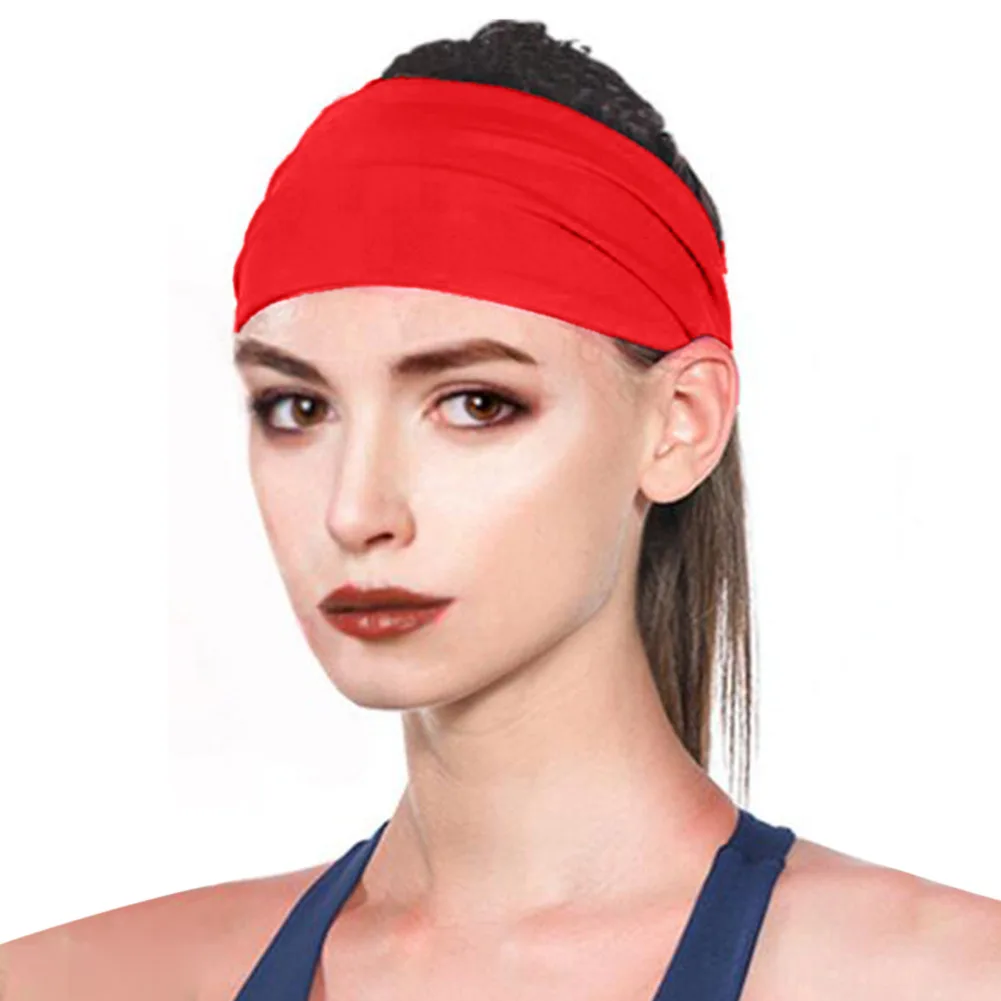 

Men Women Fitness Sweatband Elastic Hair Bandage Porosity Yoga Headband Running Quick-Drying Headband for Jog Basketball Running
