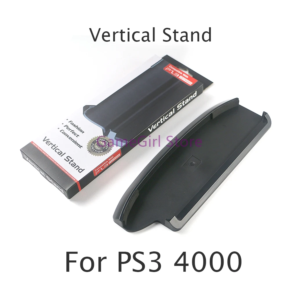 10pcs Black Plastic Vertical Stand for PlayStation 3 PS3 Super Slim 4000 CECH-4000 Console Holder Base