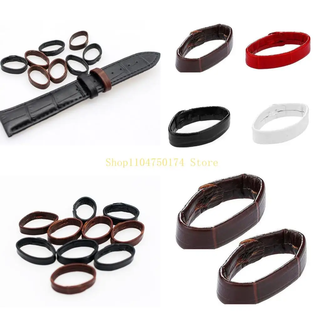 Пакет-из-2-подлинных-кожаных-часовых-ремешков-регулируемые-замены-для-мужчин
