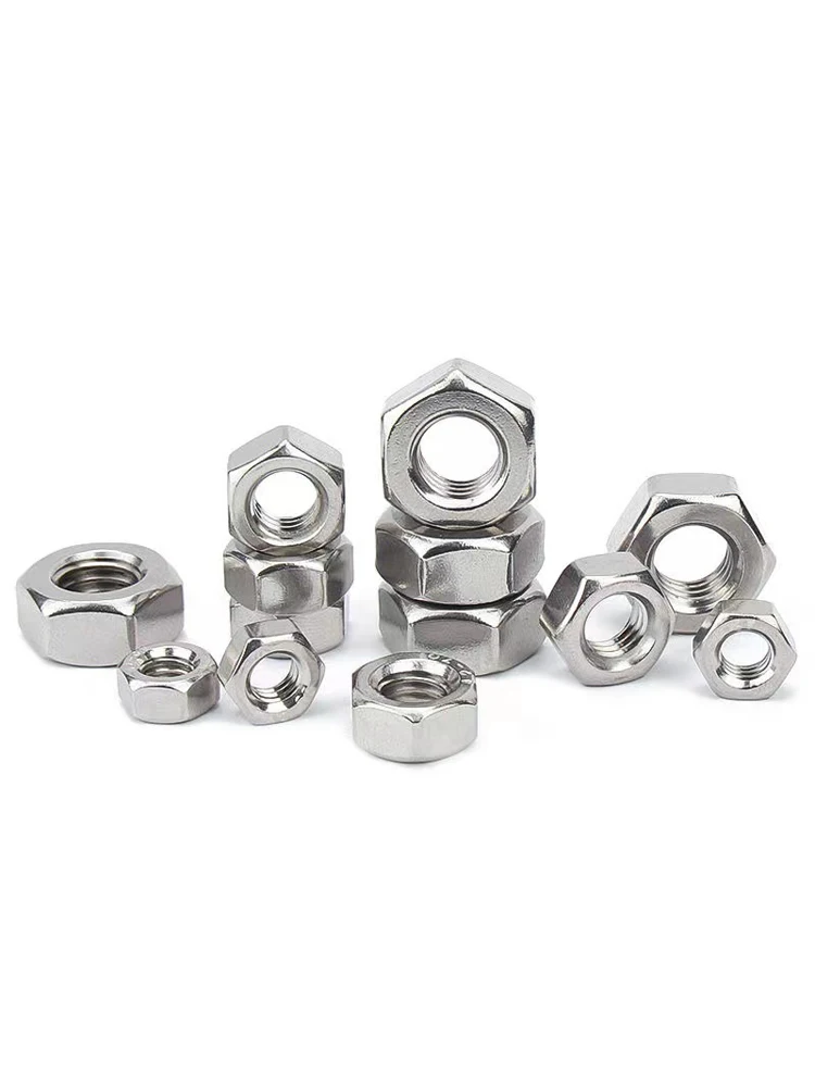 20 Teile/los 304 Edelstahl Sechskant Sechskantmuttern M2 M2,5 M3 M3,5 M4 M5 M6 M8 Schraube Bolzen