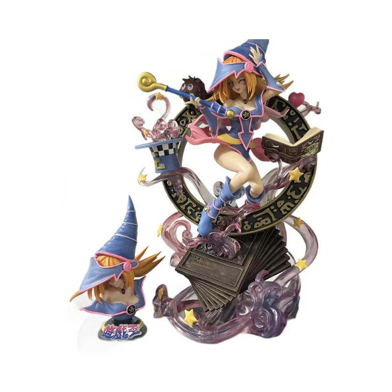 In Stock 37.5cm Yu-Gi-Oh! Duel Monsters Figure Dark Magician Girl Action Figures PVC Model Collection Desk Decor Toys for Gifts