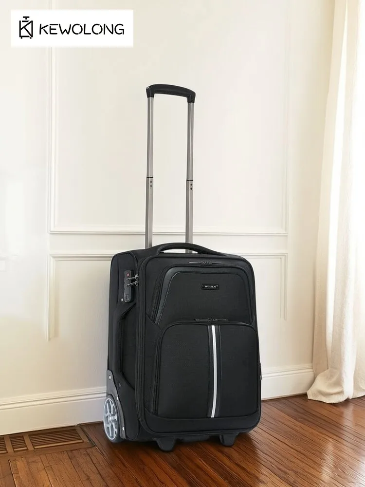 حقيبة سفر من قماش أكسفورد ذات سعة كبيرة، حقيبة سفر مع قفل TSA بعجلات ضخمة قابلة للفصل، حقيبة عربة متينة للطلاب #1