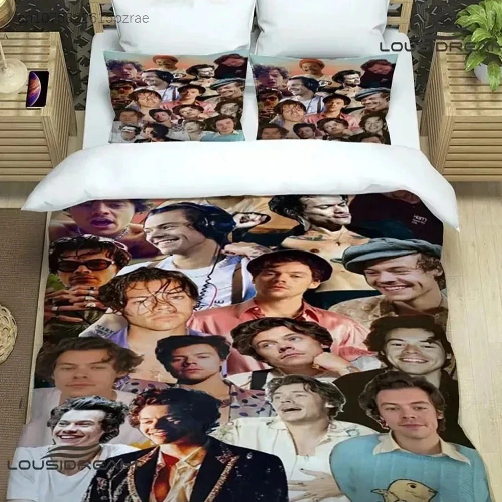 Singer H-Harry-Styles Bedding Sets Exquisite Bed Supplies Set Duvet Cover Bed Comforter Set Bedding Set Luxury Birthday Gift