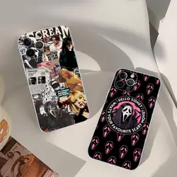 S-SCREAM H-Horror Phone Case For iPhone 15 14 13 12 Mini 11 Pro XS Max X XR SE 6 7 8 Plus Soft Silicone Cover