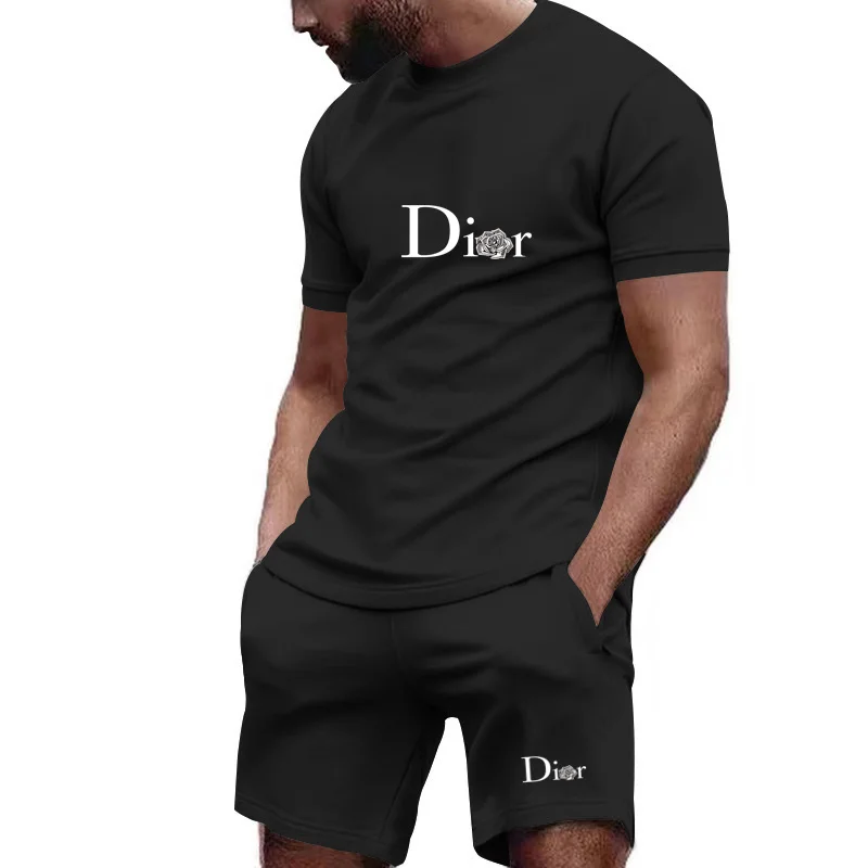 

Summer 2026 Men's Casual Breathable Quick-Drying Loose Short-Sleeved T-Shirt And Shorts Set Outdoor Sportswear for Jogging