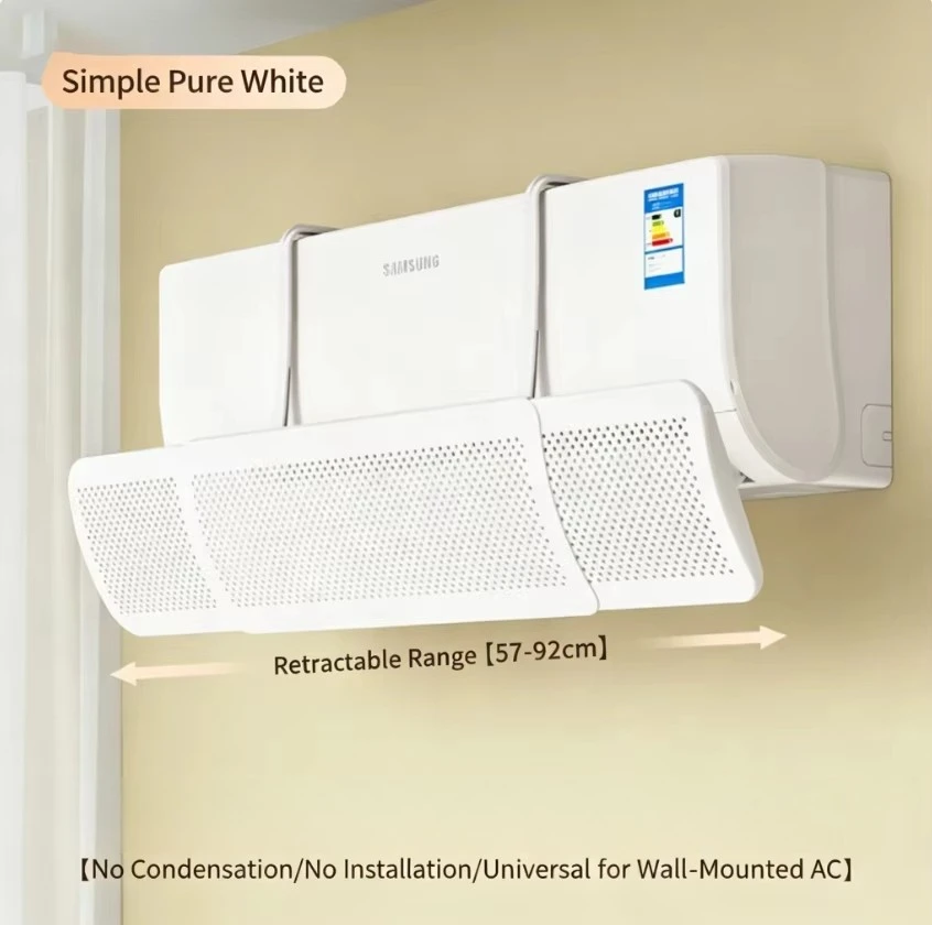 Déflecteur de climatisation anti-courant d'air direct, extensible et réglable, avec guide de vent et
