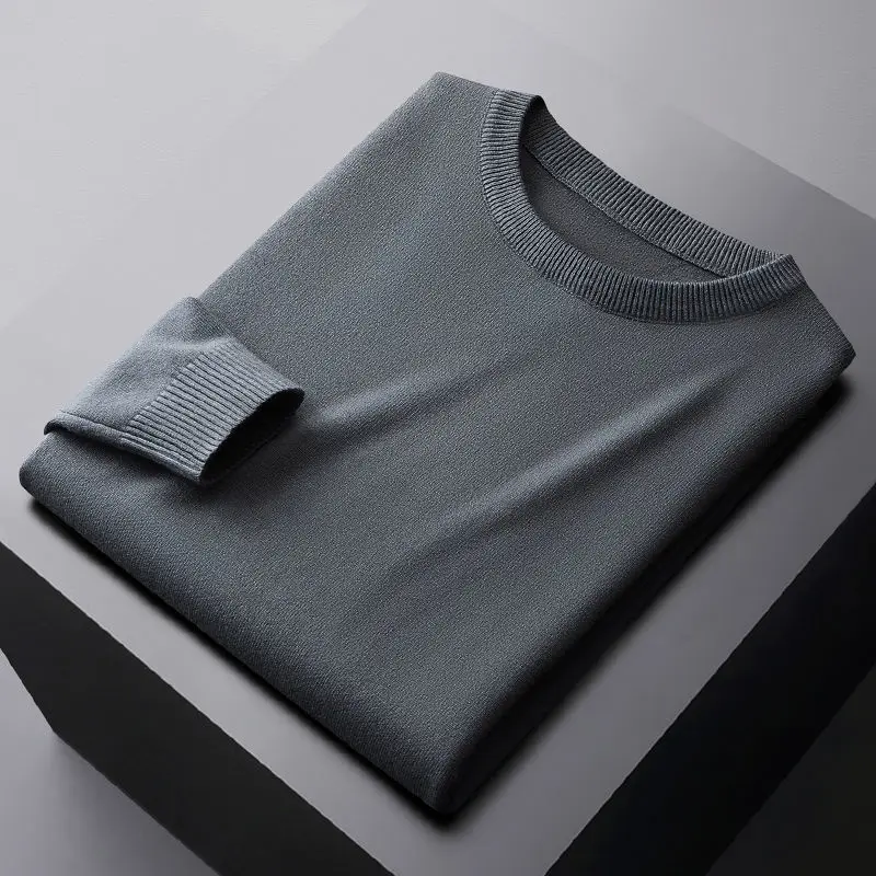 

2022 New Men Solid Color Slim Fit Pullover Sweater Fashion Designs Knitted Sweater Men Streetwear Causal Pullovers Mens L234
