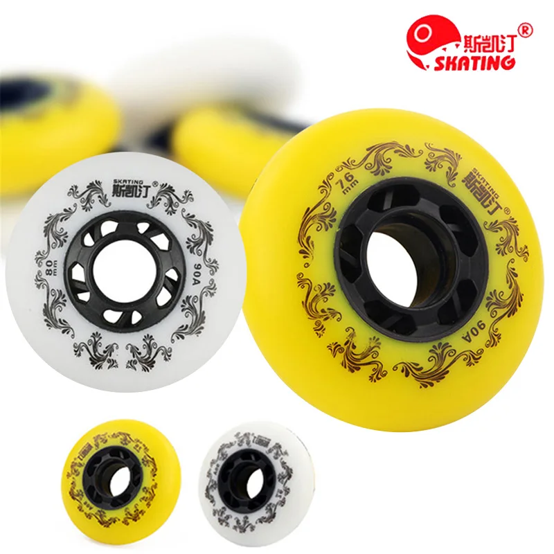 90A Roller 80 76 72mm Inline Skates Wheels Slalom Sliding Wheels For Street Road Free Skating FSK Braking Sakting Patine Shoes