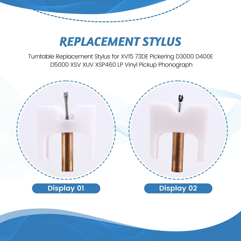 Turntable Replacement Stylus For XV15 73DE Pickering D3000 D400E D5000 XSV XUV XSP460 LP Vinyl Pickup Phonograph