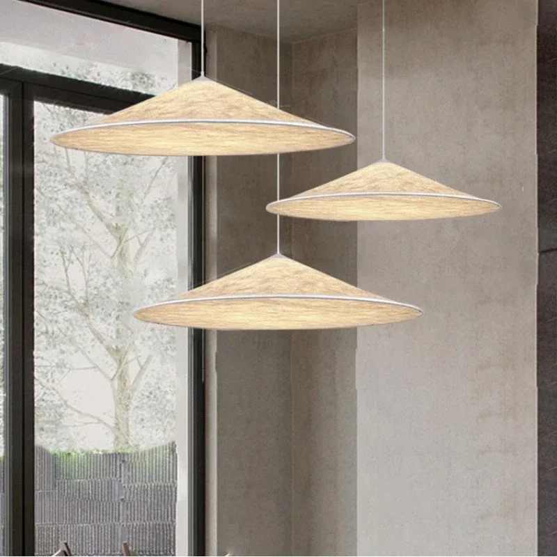 

Nordic Silk Pendant Lamp Modern Hill Hanging Light for Living Room Bedroom Restaurant Home Decor LED Cloth Fixtures Chandeliers