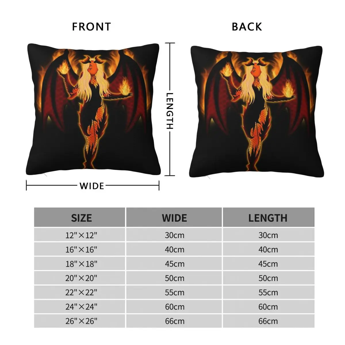 Phoenix The Dragon Power Fire Pillowcase Polyester Linen Velvet Creative Zip Decor Throw Pillow Case Sofa Cushion Cover