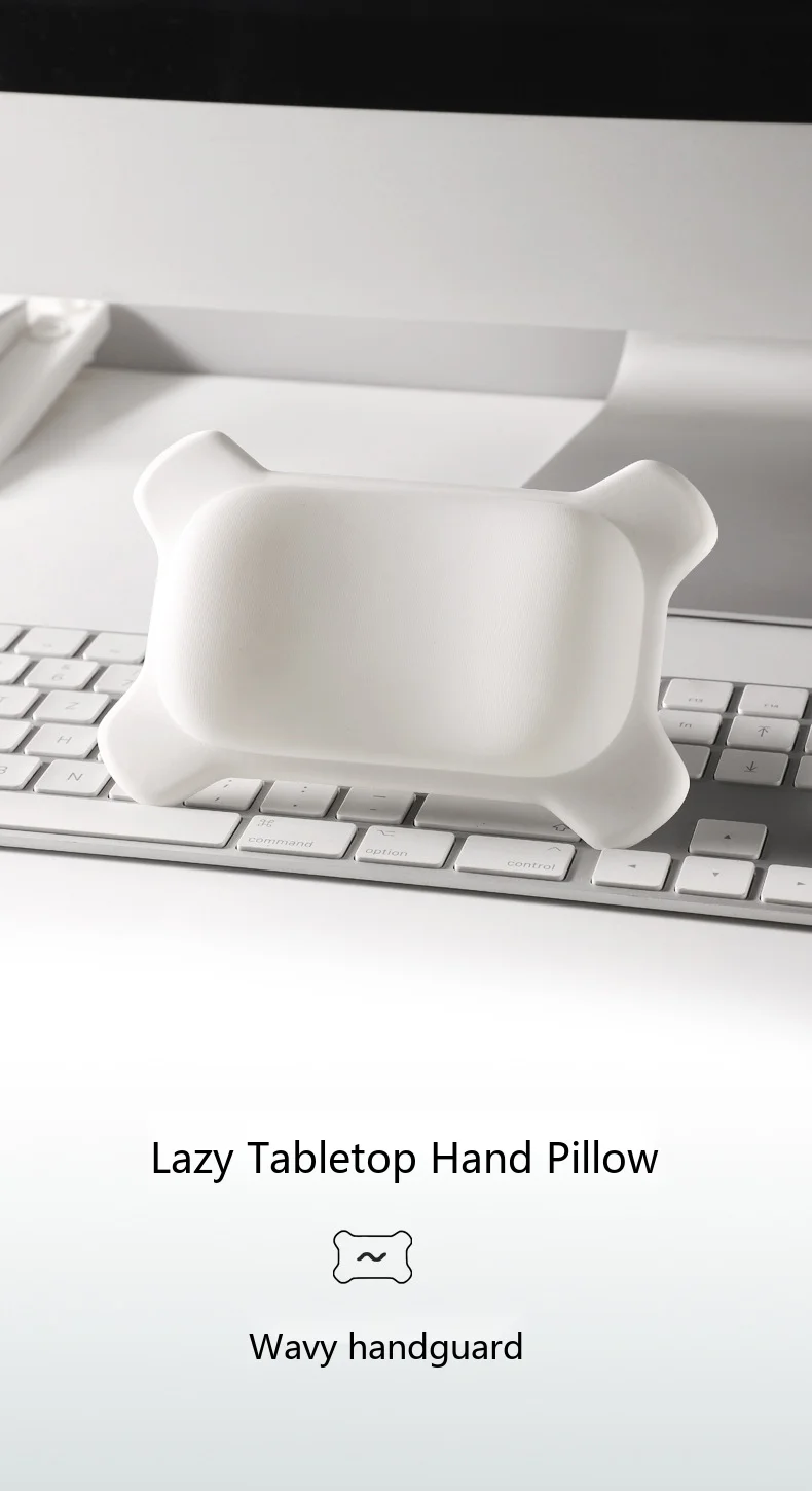 Silikon-Handgelenkauflage, Mauspad, Tastaturunterstützung, ergonomische Schreibtischunterlage für Büro und Gaming, 5 Farben, 2 Größen – Detail 1