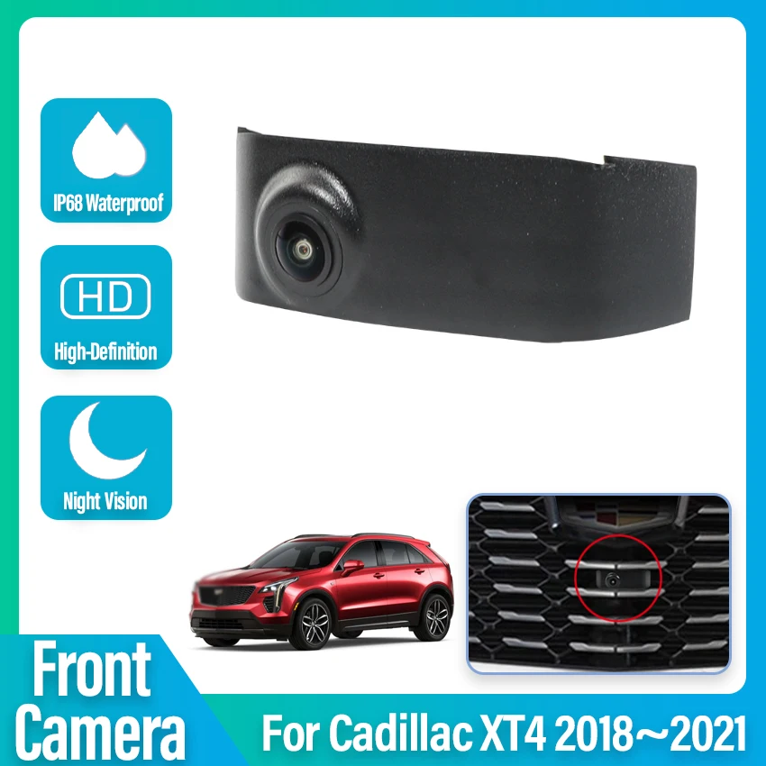 

HD CCD Car Front View Parking Night Vision Positive High Quality Waterproof Logo Camera For Cadillac XT4 2018 2019 2020 2021