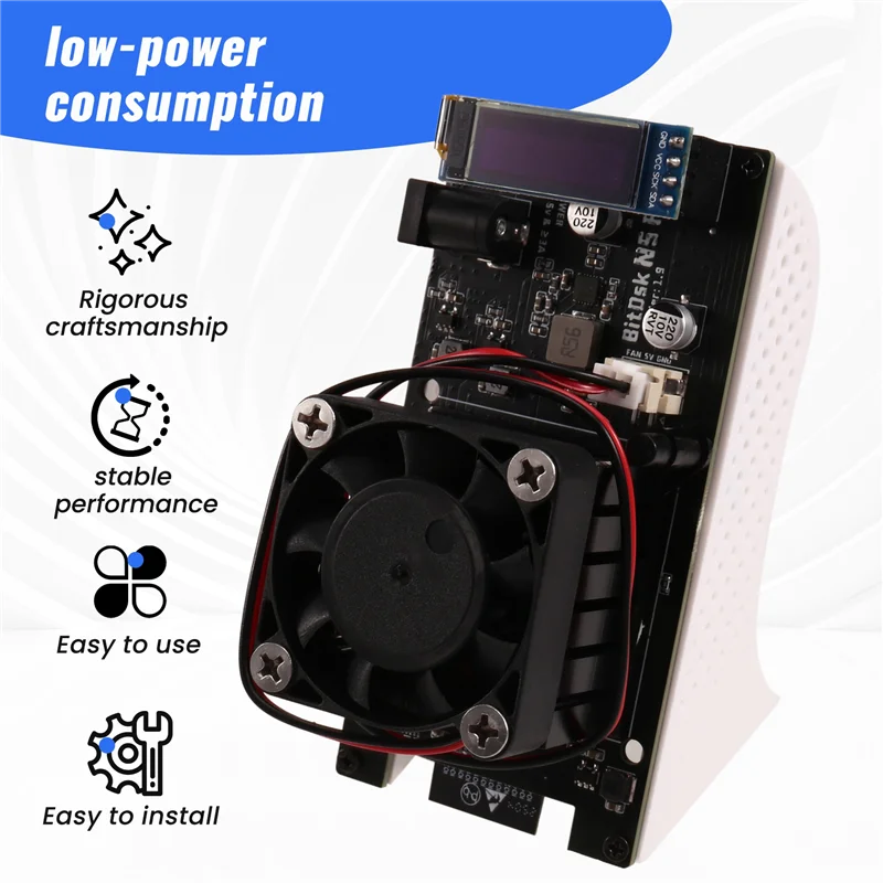 ABKQ-Bitaxe Miner BM1397 200Gh/S independiente Bitdsk BTC Solo Miner Bitcoin ASIC Miner minero de baja potencia