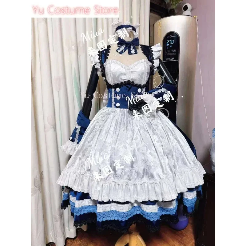 فستان خادمة إنجليزي من Yu Azur Lane Belfast أزياء تنكرية لحفلات الرسوم المتحركة أزياء الهالوين للعب الأدوار ملابس Clothinga;3,v'5.