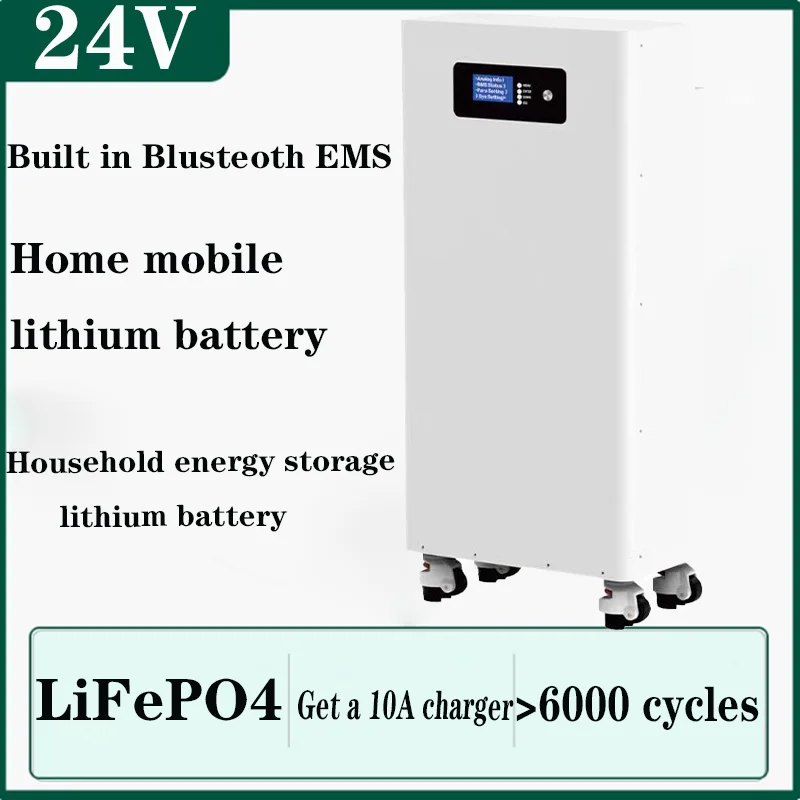 

24V 2KW 3KW 5KW Home Mobile Energy 100Ah 150Ah 200Ah 300Ah 400Ah LiFePO4 Battery for RV PV Household Solar energy Base Station 1