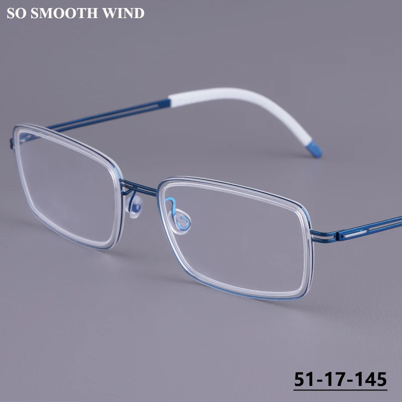 

Мужские деловые прямоугольные очки с титановой оправой, дизайн норвежского бренда, безвинтовые квадратные очки, женские тонкие оправы ручной работы