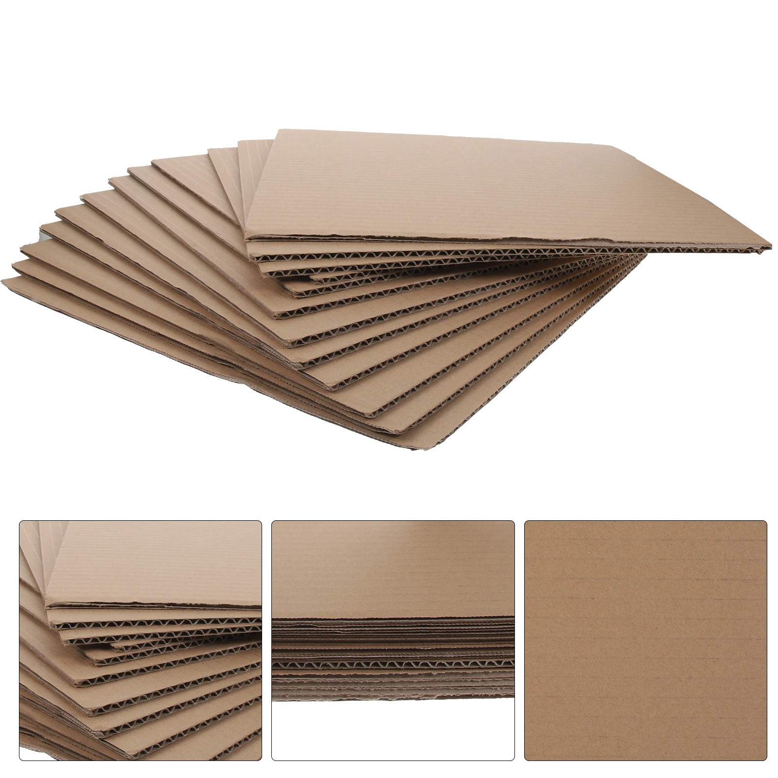 

24 Pcs Craft Cardboard Sheets 3mm Thick Cardboard 30x30cm Corrugated Paperboard for Packing Gifts Projects