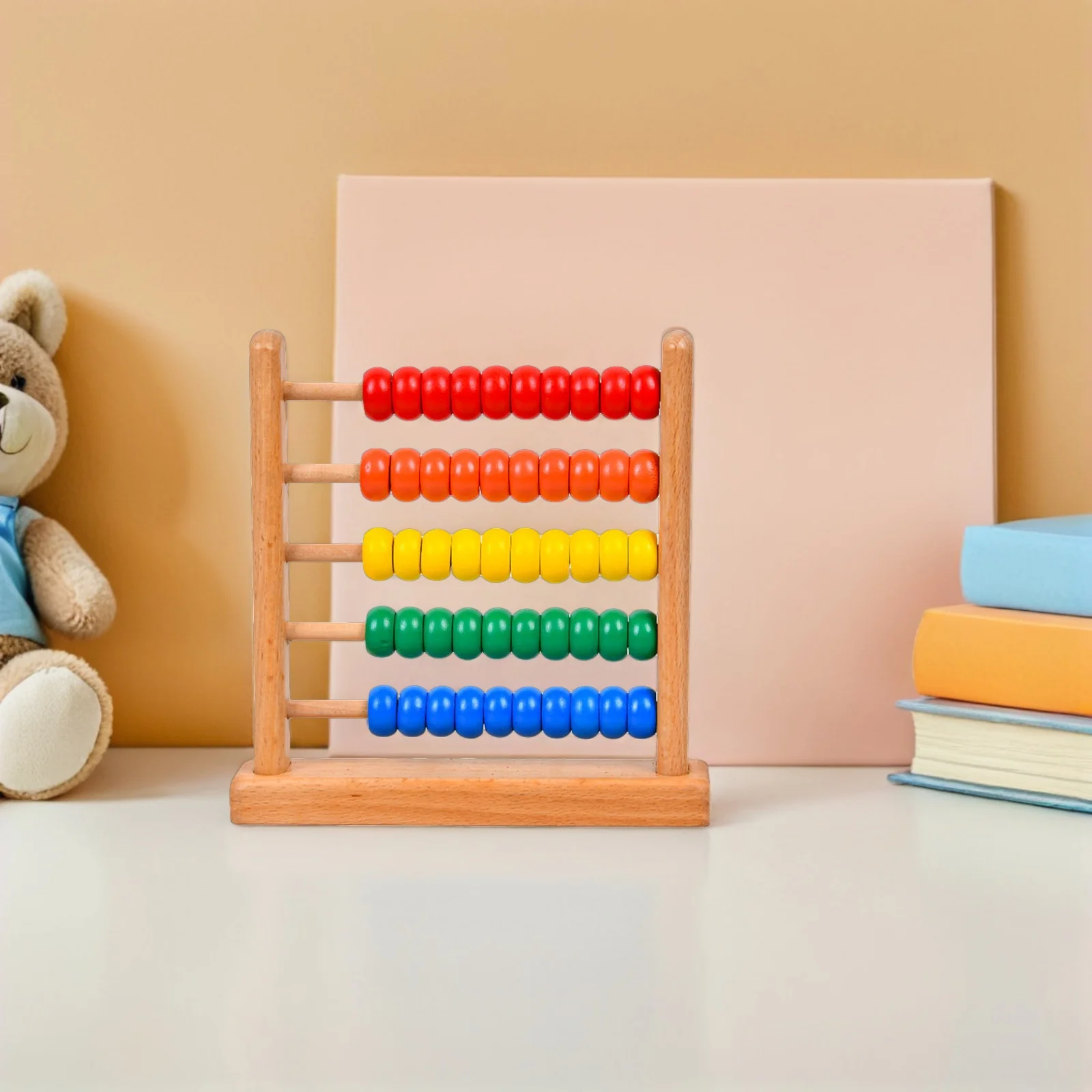 1 шт., детские деревянные счеты, инструмент для обучения математике, счетные бусины, обучающие арифметические детские развивающие обучающие счеты