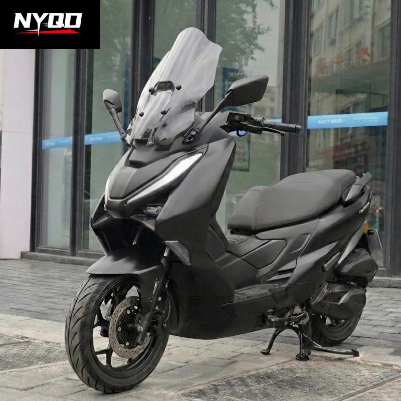 For CFMOTO 150SC‑F 2026 PMMA Windshield Windscreen Mirror Relocation Adjustable Bracket Scooter Modified Wind Deflector Parts