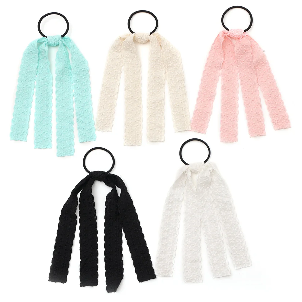 Fashion Cotton Eyelet Ribbon Hair Accessories Elegant Dressy headband bow clip For Girl