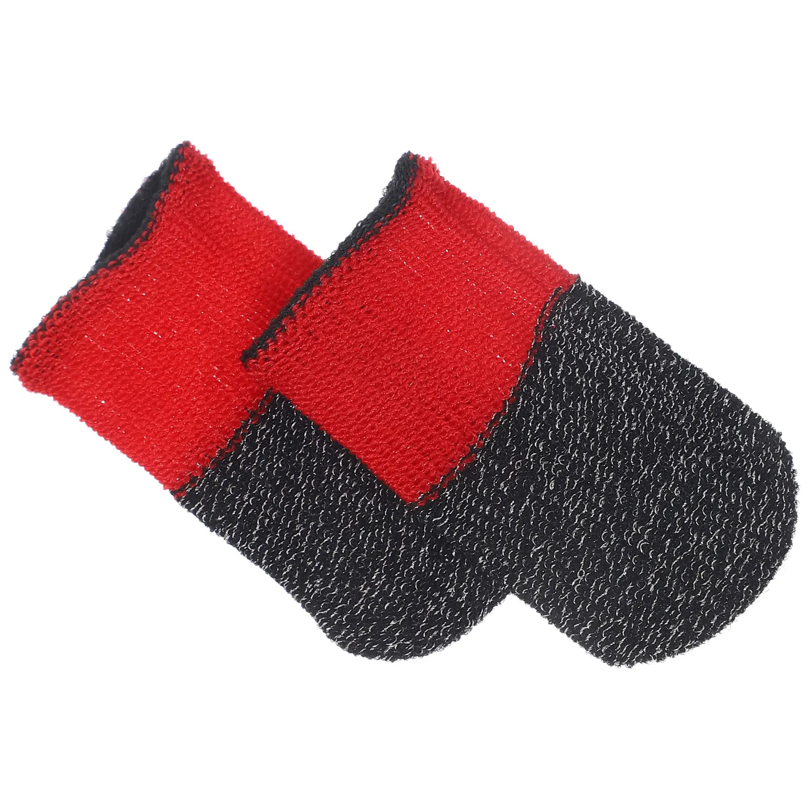 

2 Pcs Gaming Finger Sleeve Fiber Thumb Cover Stylish Breathable Anti Slip Gloves Accessories Precise Response Sweat