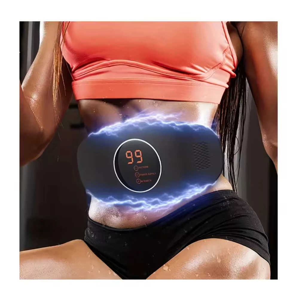 

Massager Belt Abdominal Toning Belt Muscle Toner Slimming Belt with Hot Compress & Muscle Training Massage