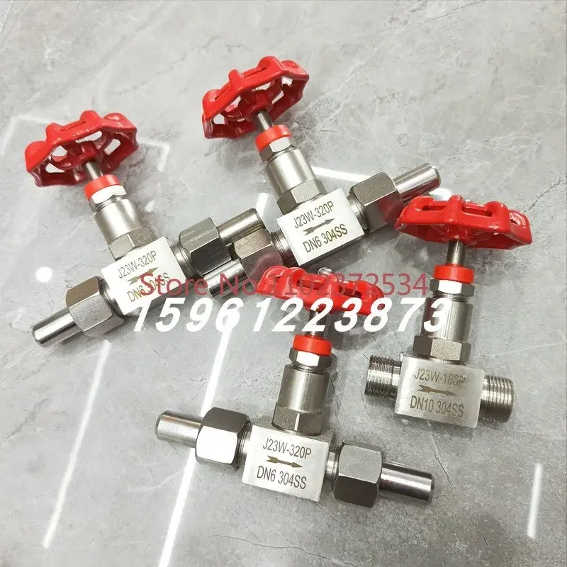 2PCS  J21W-250P J23W-250P stainless steel high-pressure needle valve globe valve 304/316 DN6 10 15