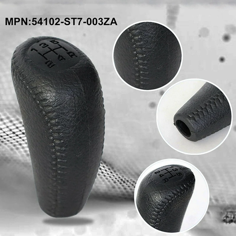 3X Car Leather Speed Gear Shift Knob for Honda Acura 94-01 54102-ST7-003ZA Balck